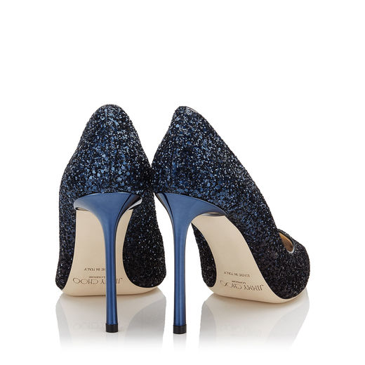 jimmy choo blue sparkle shoes