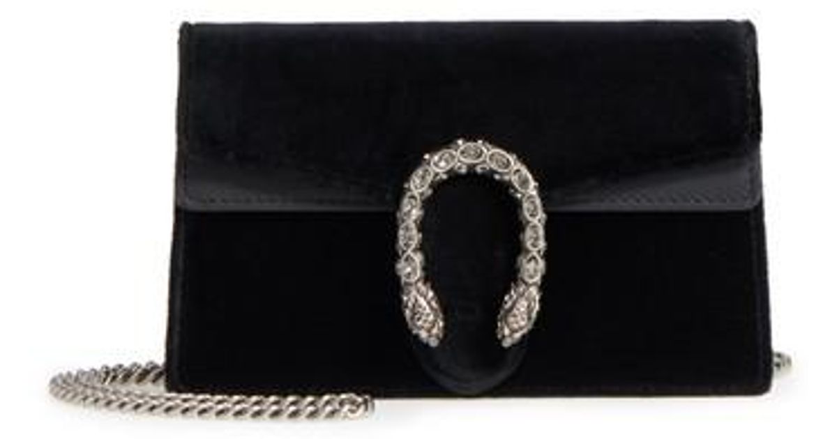 Gucci 'Dionysus' Super Mini Black Suede Bag as seen on Meghan Markle($830)