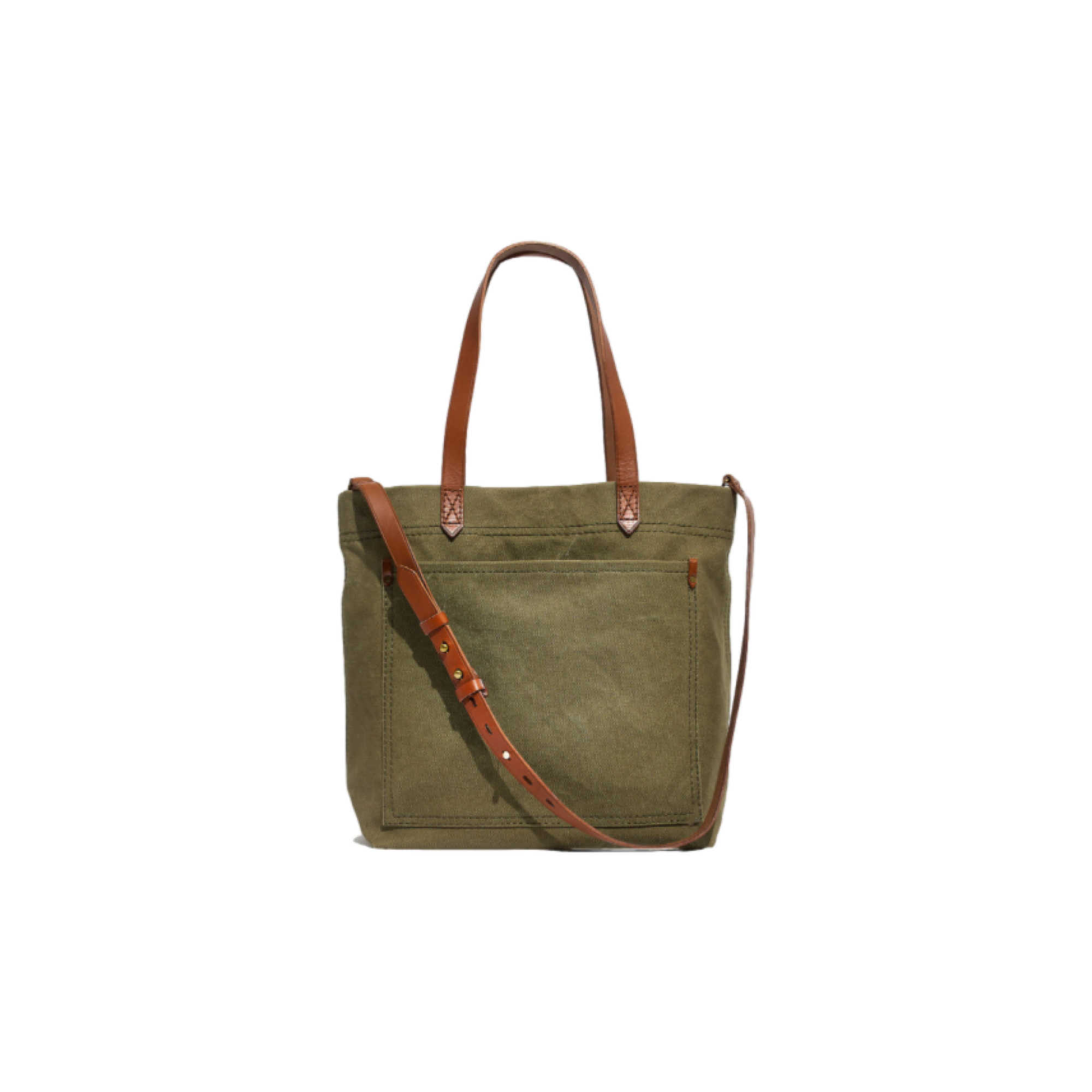 Madewell Transport Tote Green Canvas Large
