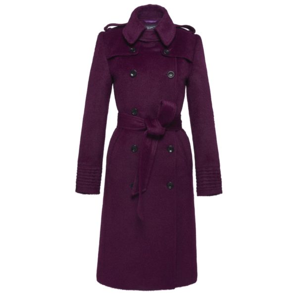 Sentaler Mulberry Double Breasted Trench Coat - Meghan's Mirror